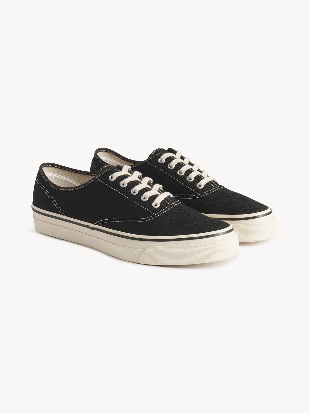NIB New Moonstar x Buck Mason Black Herringbone Deck Shoes Sneakers Men's Size 5